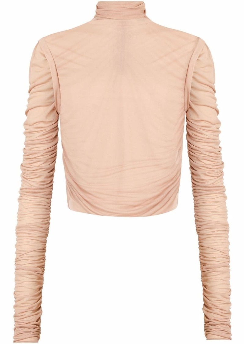 Dolce & Gabbana long-sleeve draped top