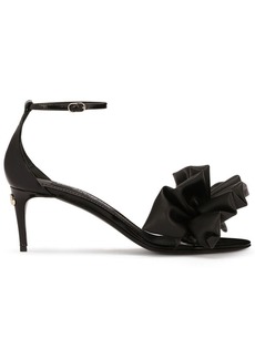 Dolce & Gabbana ruffle-detail calfskin leather sandals