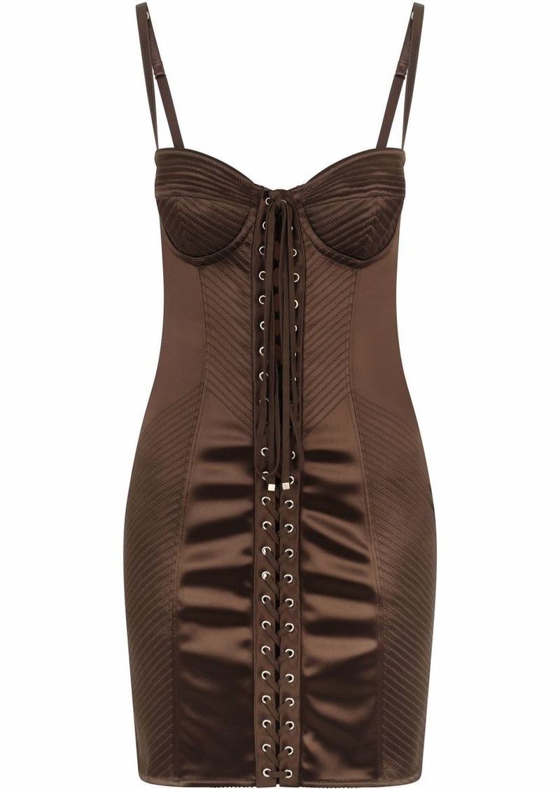 Dolce & Gabbana satin corset style mini dress