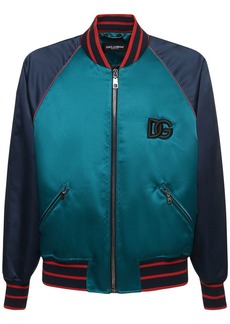 Dolce & Gabbana Satin Sports Bomber Jacket