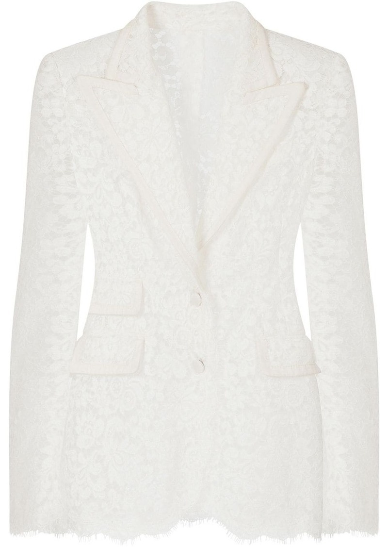 Dolce & Gabbana single-breasted lace blazer