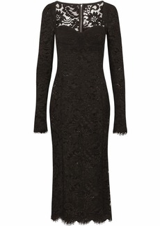 Dolce & Gabbana scallop-hem lace midi dress