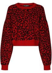 Dolce & Gabbana semi-sheer leopard-print jumper