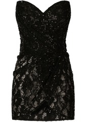 Dolce & Gabbana sequin-embellished strapless minidress