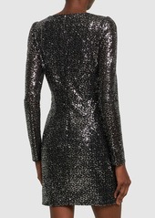 Dolce & Gabbana Sequined Heart Neckline Mini Dress