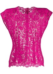 Dolce & Gabbana sheer floral lace blouse