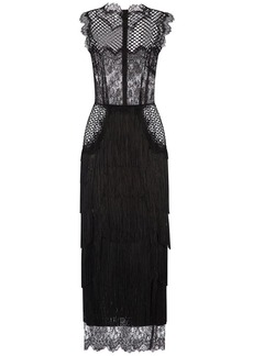 Dolce & Gabbana fringe-detail lace sheath dress
