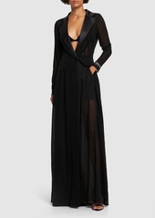 Dolce & Gabbana Sheer Silk Long Shirt Dress