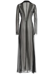 Dolce & Gabbana Sheer Silk Long Shirt Dress