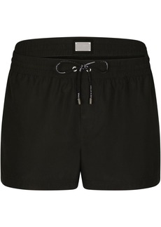 Dolce & Gabbana double-waistband logo-tag swim shorts