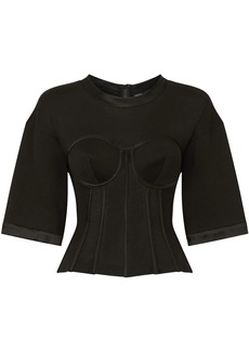 Dolce & Gabbana short-sleeve bustier T-shirt