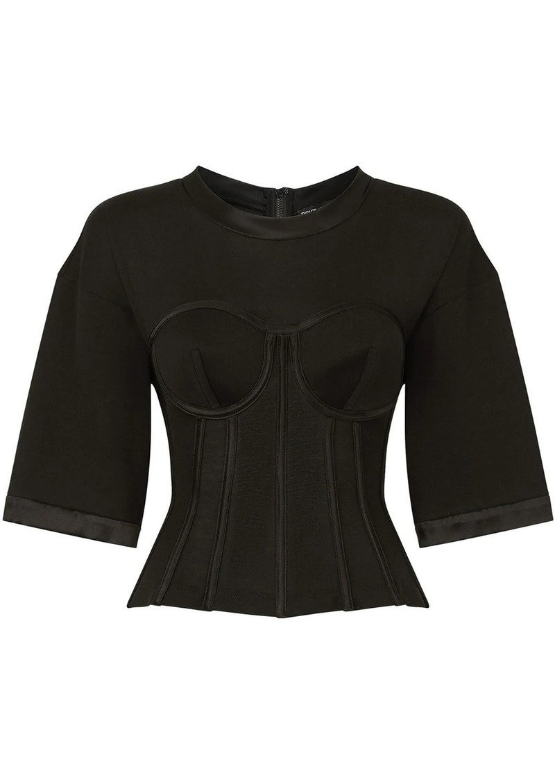 Dolce & Gabbana short-sleeve bustier T-shirt