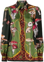 Dolce & Gabbana mushroom-print twill shirt