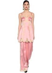 Dolce & Gabbana Silk Satin & Lace Mini Dress