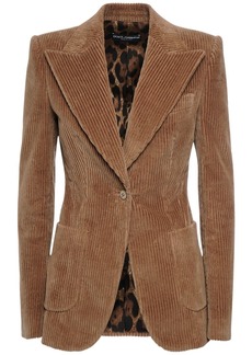 Dolce & Gabbana Single Breast Corduroy Jacket