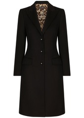 Dolce & Gabbana single-breasted wool-cashmere coat