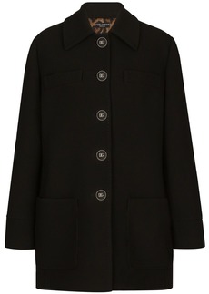 Dolce & Gabbana galalith-button crepe peacoat