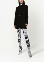 Dolce & Gabbana galalith-button crepe peacoat