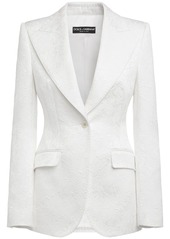 Dolce & Gabbana Single Breasted Cotton Blend Jacket