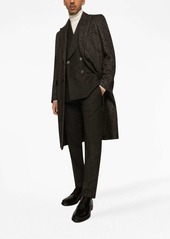 Dolce & Gabbana single-breasted herringbone coat