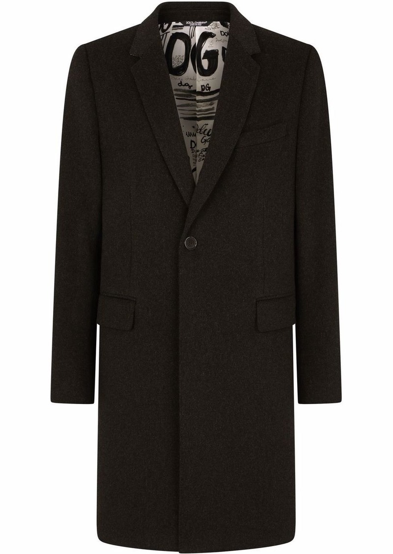 Dolce & Gabbana single-breasted wool-cashmere coat