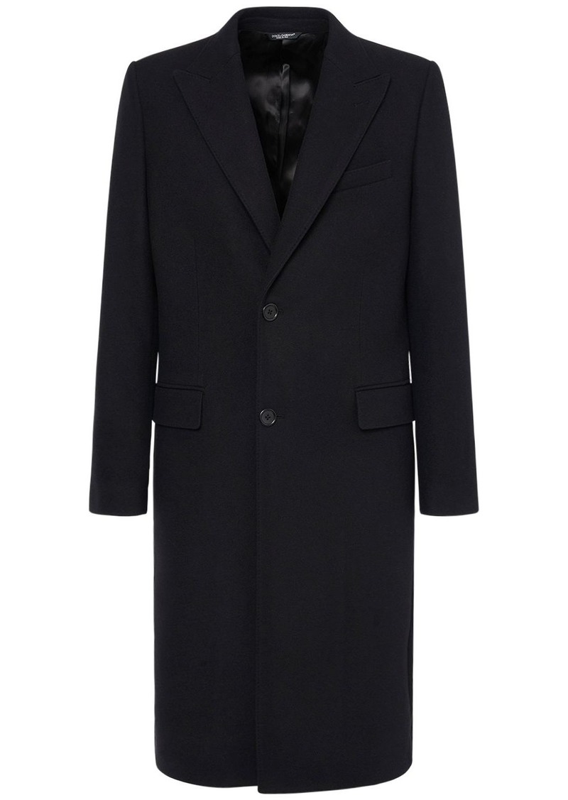 Dolce & Gabbana Single Breasted Wool Coat