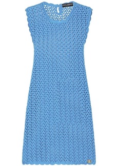 Dolce & Gabbana sleeveless crochet-knit minidress