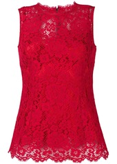 Dolce & Gabbana sleeveless floral lace top