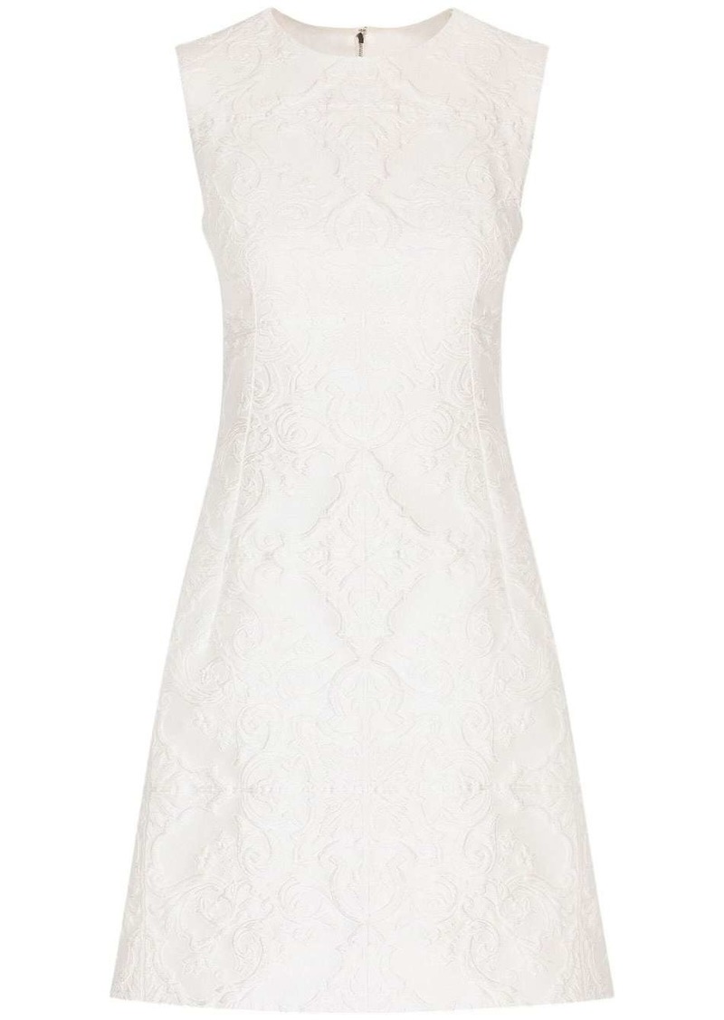 Dolce & Gabbana sleeveless patterned-jacquard dress