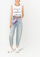 Dolce & Gabbana slogan-print sleeveless top