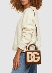 Dolce & Gabbana Small Daily Logo Suede Top Handle Bag
