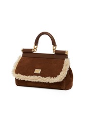 Dolce & Gabbana Small Elongated Sicily Suede Bag