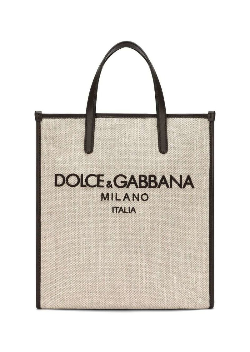 Dolce & Gabbana Small Shopping canvas tote bag