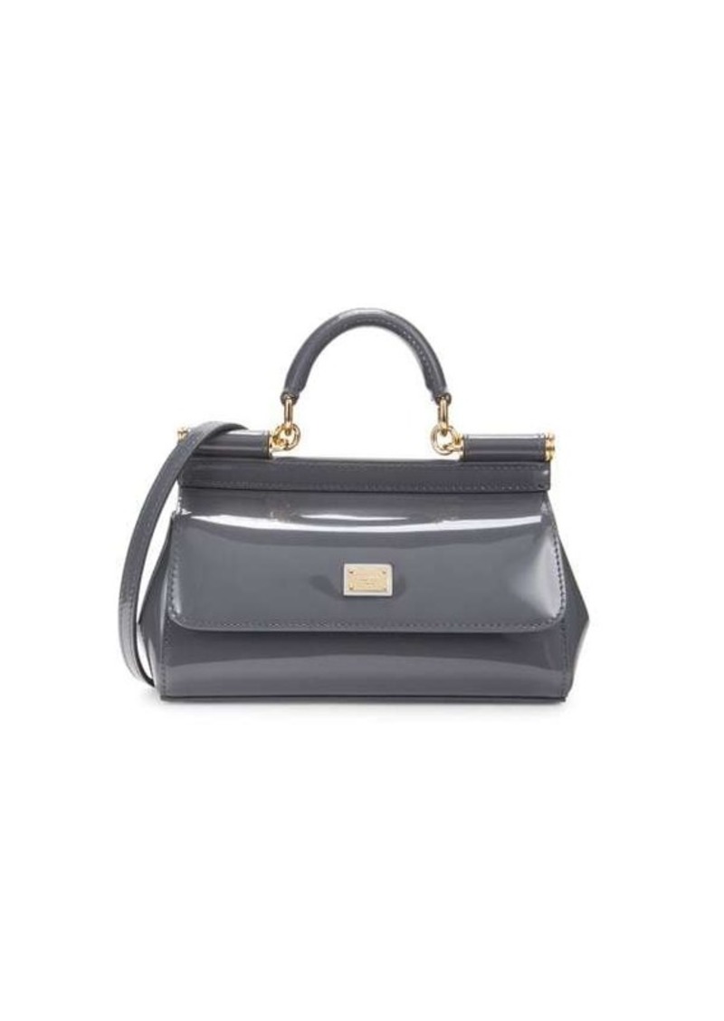 Dolce & Gabbana Small Sicily Leather Top Handle Bag