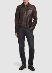 Dolce & Gabbana Smooth Leather Zipped Jacket