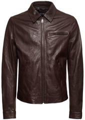 Dolce & Gabbana Smooth Leather Zipped Jacket