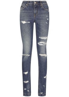 Dolce & Gabbana Girly distressed skinny jeans