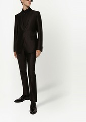 Dolce & Gabbana Gold-fit cotton tuxedo shirt