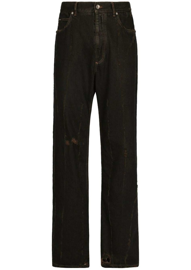 Dolce & Gabbana straight-leg cotton trousers