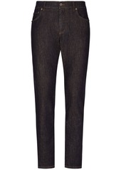 Dolce & Gabbana logo-appliqué slim-cut jeans