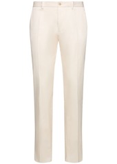 Dolce & Gabbana Stretch Gabardine Flat Front Pants