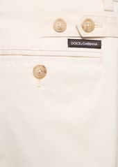 Dolce & Gabbana Stretch Gabardine Flat Front Pants