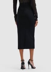 Dolce & Gabbana Stretch Jersey Midi Pencil Skirt