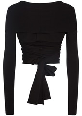 Dolce & Gabbana Stretch Jersey Punto Milano Wrap Top