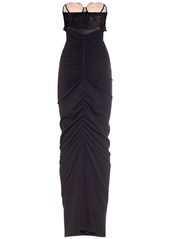 Dolce & Gabbana Stretch Jersey Strapless Long Dress