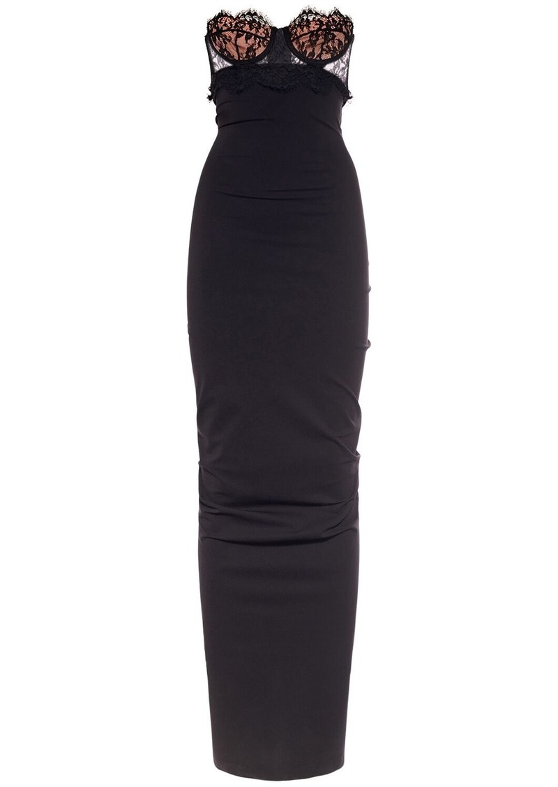 Dolce & Gabbana Stretch Jersey Strapless Long Dress