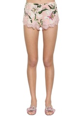 Dolce & Gabbana Stretch Lace Charmeuse Shorts