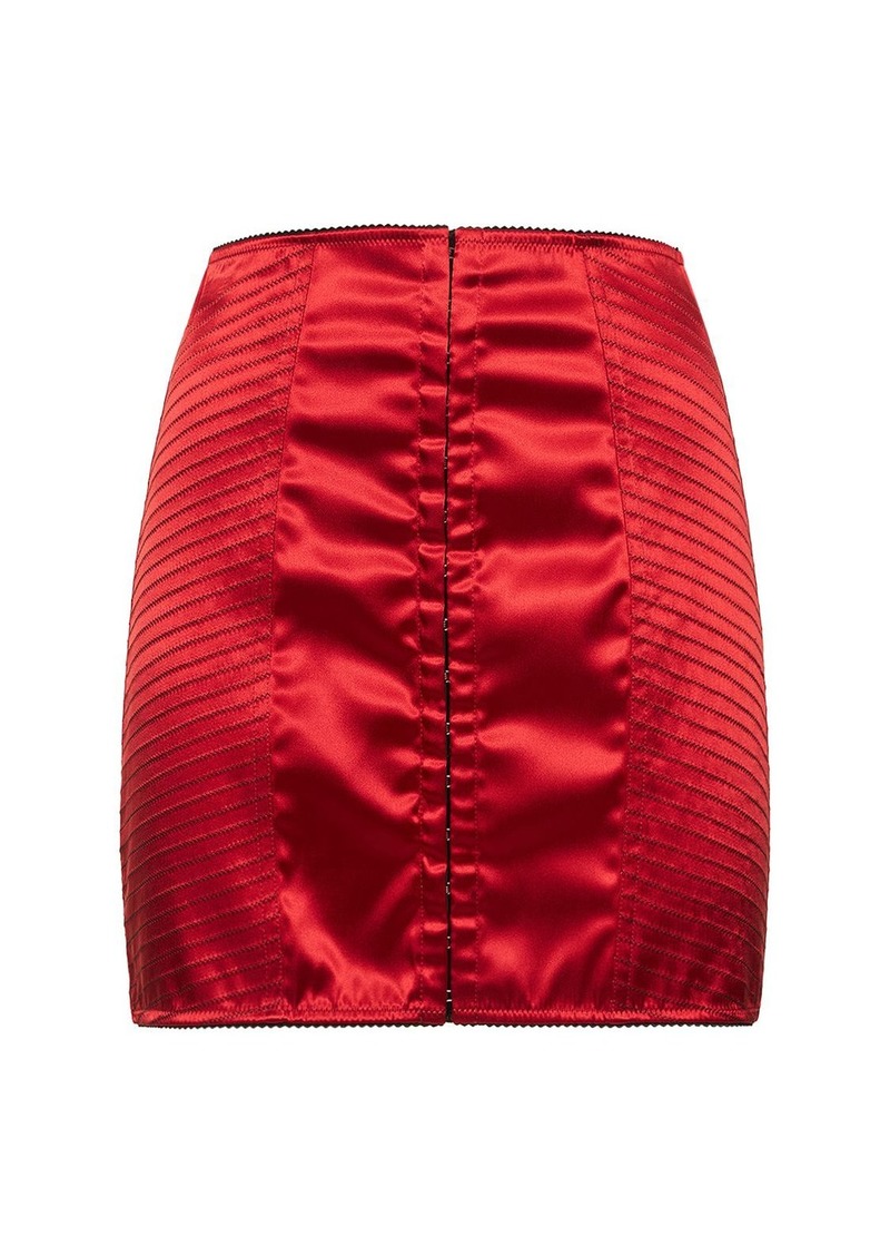 Dolce & Gabbana Stretch Satin Corset Mini Skirt