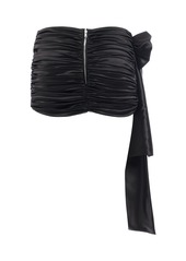 Dolce & Gabbana Stretch Silk Satin Ruched Mini Skirt
