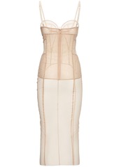 Dolce & Gabbana Stretch Tulle Midi Dress